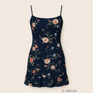 𝅺Schein navy & floral print mini dress sz XL NWOT